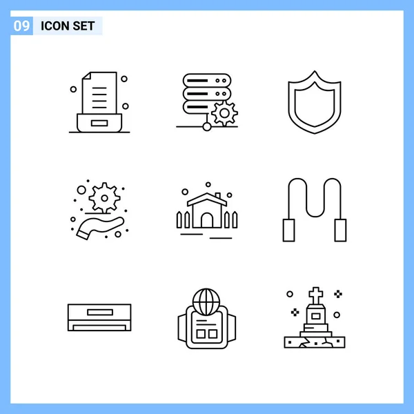 Set Universal Creative Icons Simply Vector Illustrations Web Mobile Apps — Stock Vector