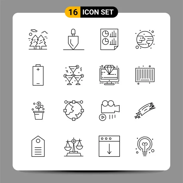 Conjunto Iconos Creativos Universales Simplemente Vector Ilustraciones Para Aplicaciones Web — Vector de stock