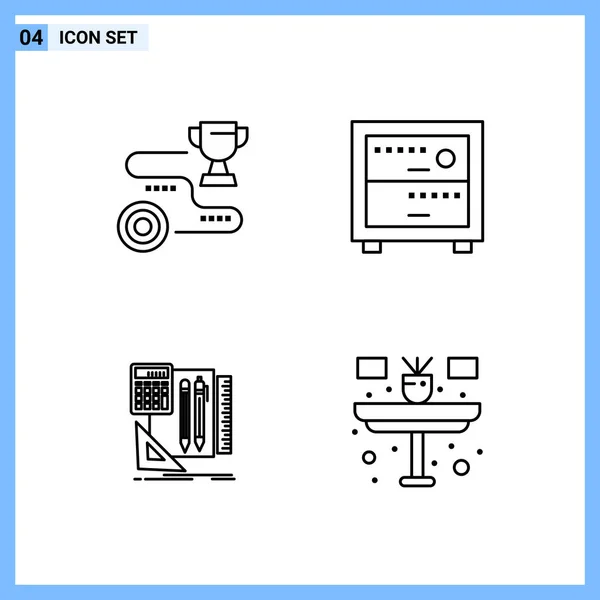 Conjunto Iconos Creativos Universales Simplemente Vector Ilustraciones Para Aplicaciones Web — Vector de stock