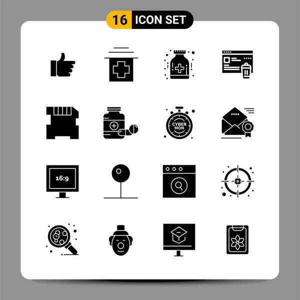 Conjunto Iconos Creativos Universales Simplemente Vector Ilustraciones Para Aplicaciones Web — Archivo Imágenes Vectoriales