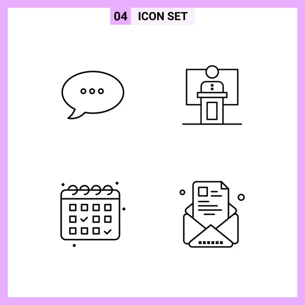 Set Universal Creative Icons Simply Vector Illustrations Web Mobile Apps — Stock Vector