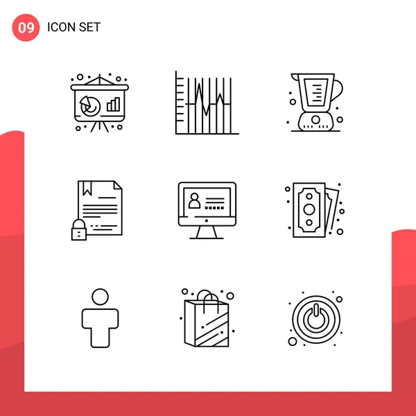 Set de 25 iconos de negocio universales Vector — Vector de stock