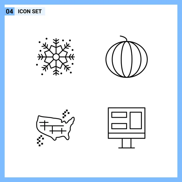 Conjunto Iconos Creativos Universales Simplemente Vector Ilustraciones Para Aplicaciones Web — Vector de stock