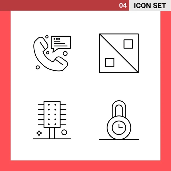 Set Universal Creative Icons Simply Vector Illustrations Web Mobile Apps — Stock Vector