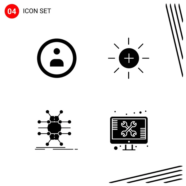 Conjunto Iconos Creativos Universales Simplemente Vector Ilustraciones Para Aplicaciones Web — Vector de stock