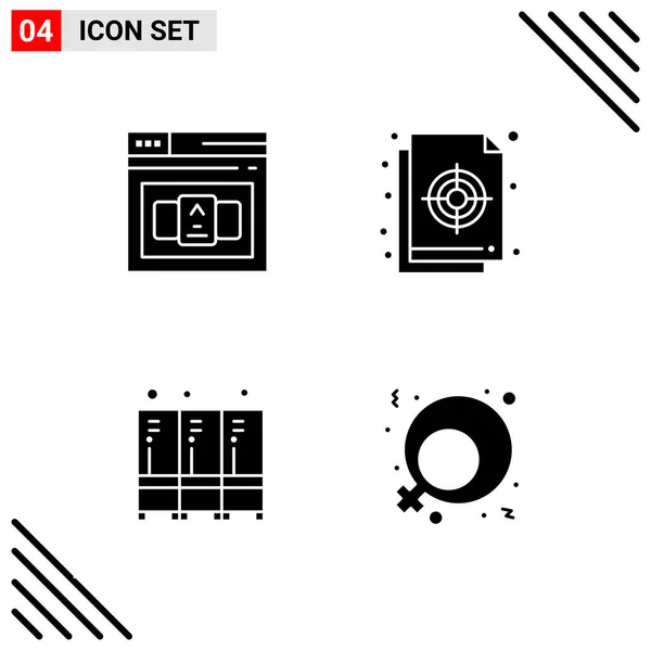 Conjunto Iconos Creativos Universales Simplemente Vector Ilustraciones Para Aplicaciones Web — Vector de stock