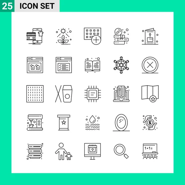 Conjunto Iconos Creativos Universales Simplemente Vector Ilustraciones Para Aplicaciones Web — Vector de stock