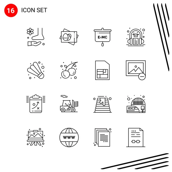 Set Universal Creative Icons Simply Vector Illustrations Web Mobile Apps — Stock Vector