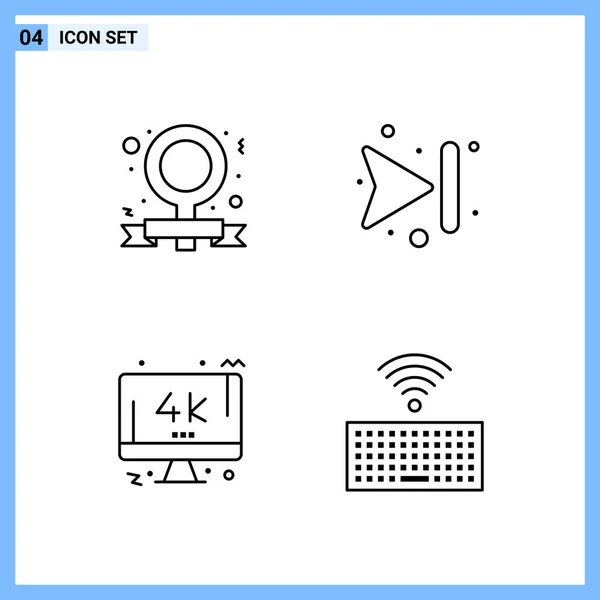 Conjunto Iconos Creativos Universales Simplemente Vector Ilustraciones Para Aplicaciones Web — Vector de stock