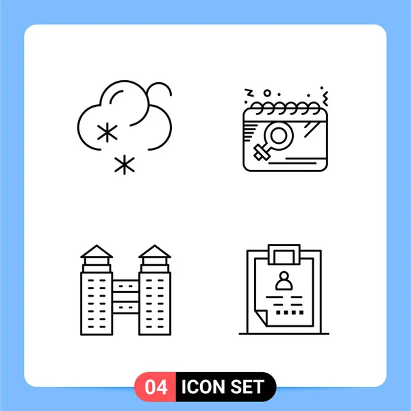 Conjunto Iconos Creativos Universales Simplemente Vector Ilustraciones Para Aplicaciones Web — Archivo Imágenes Vectoriales