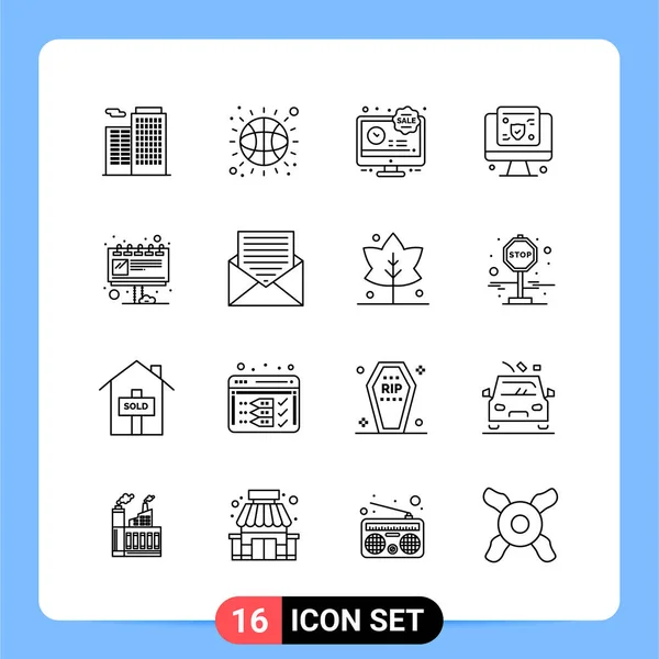 Conjunto Iconos Creativos Universales Simplemente Vector Ilustraciones Para Aplicaciones Web — Vector de stock