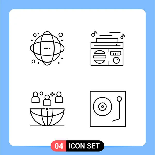 Set Universal Creative Icons Simply Vector Illustrations Web Mobile Apps — Stock Vector