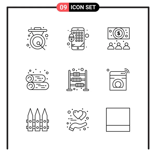 Conjunto Iconos Creativos Universales Simplemente Vector Ilustraciones Para Aplicaciones Web — Vector de stock