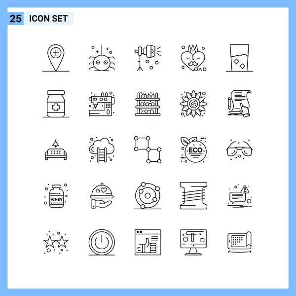 Conjunto Iconos Creativos Universales Simplemente Vector Ilustraciones Para Aplicaciones Web — Vector de stock