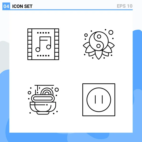 Set Universal Creative Icons Simply Vector Illustrations Web Mobile Apps — Stock Vector