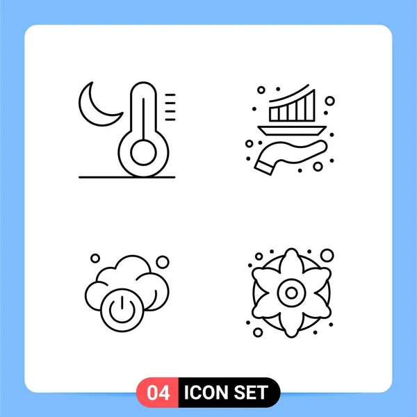 Conjunto Iconos Creativos Universales Simplemente Vector Ilustraciones Para Aplicaciones Web — Vector de stock