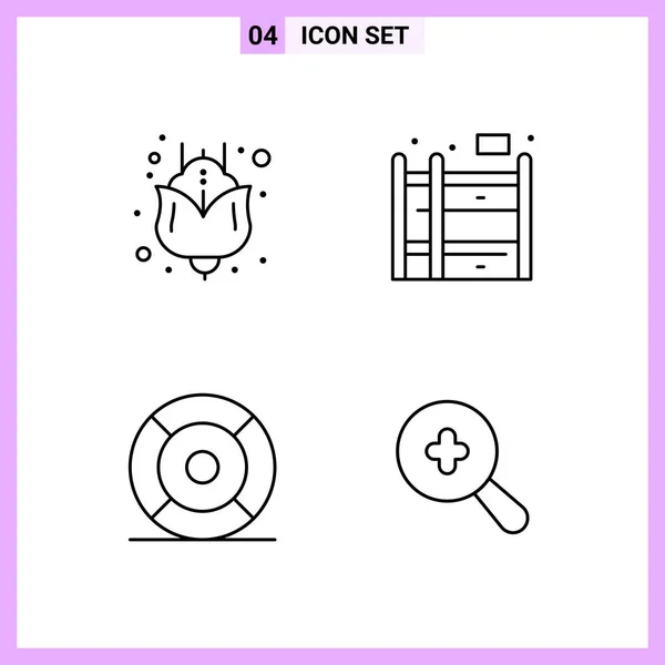 Conjunto Iconos Creativos Universales Simplemente Vector Ilustraciones Para Aplicaciones Web — Vector de stock