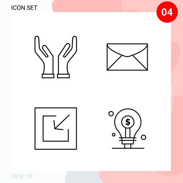 Set Universal Creative Icons Simply Vector Illustrations Web Mobile Apps — Stock Vector