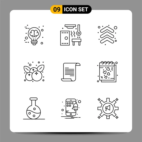 Conjunto Iconos Creativos Universales Simplemente Vector Ilustraciones Para Aplicaciones Web — Archivo Imágenes Vectoriales