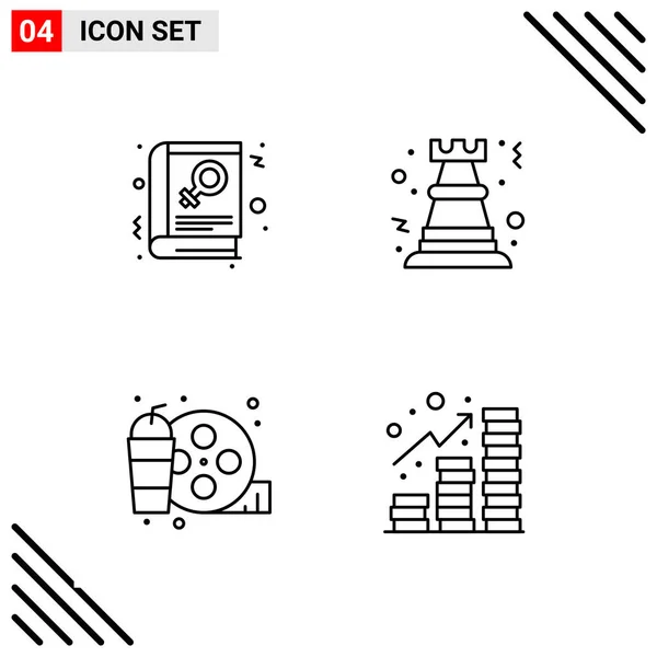 Conjunto Iconos Creativos Universales Simplemente Vector Ilustraciones Para Aplicaciones Web — Vector de stock