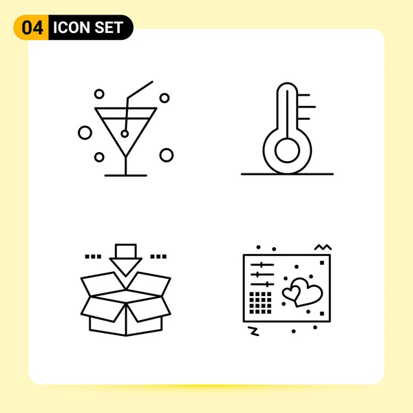 Set Universal Creative Icons Simply Vector Illustrations Web Mobile Apps — Stock Vector