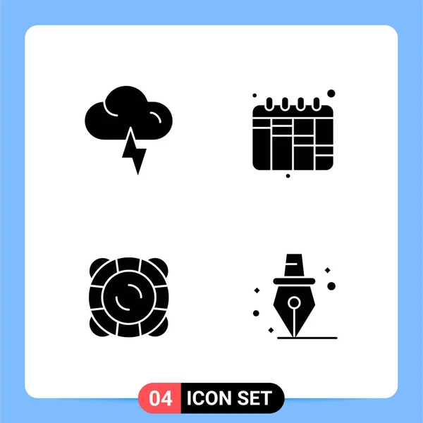 Conjunto Iconos Creativos Universales Simplemente Vector Ilustraciones Para Aplicaciones Web — Vector de stock