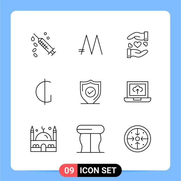 Conjunto Iconos Creativos Universales Simplemente Vector Ilustraciones Para Aplicaciones Web — Vector de stock