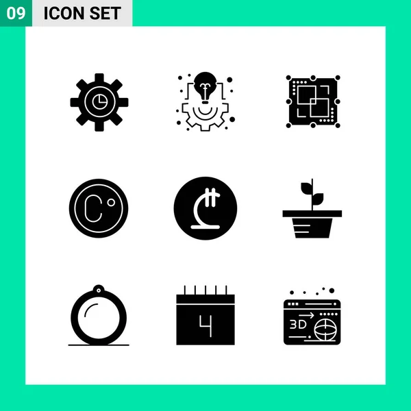 Conjunto Iconos Creativos Universales Simplemente Vector Ilustraciones Para Aplicaciones Web — Vector de stock