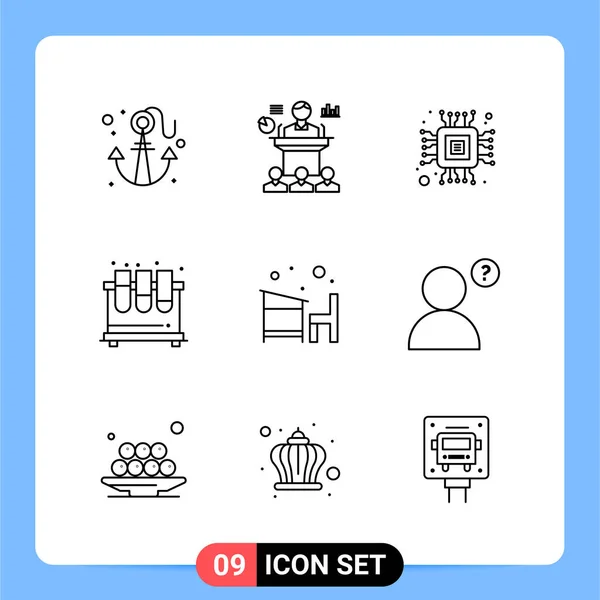 Set Dari Ikon Kreatif Universal Cukup Ilustrasi Vektor Untuk Aplikasi - Stok Vektor