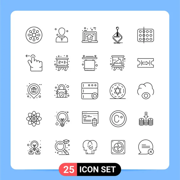 Set de 25 iconos de negocio universales Vector — Vector de stock