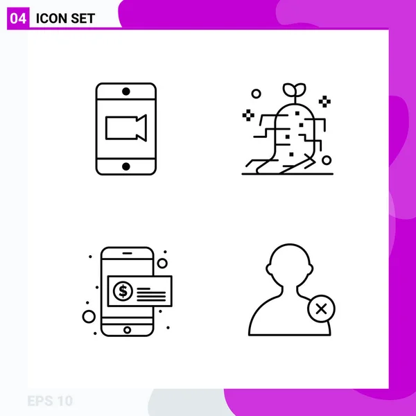 Conjunto Iconos Creativos Universales Simplemente Vector Ilustraciones Para Aplicaciones Web — Vector de stock