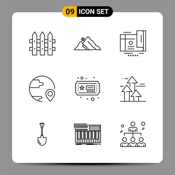 Set Universal Creative Icons Simply Vector Illustrations Web Mobile Apps — Stock Vector