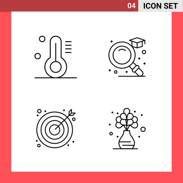 Set Universal Creative Icons Simply Vector Illustrations Web Mobile Apps — Stock Vector