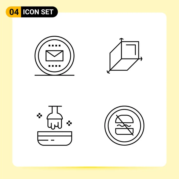 Set Dari Ikon Kreatif Universal Cukup Ilustrasi Vektor Untuk Aplikasi - Stok Vektor