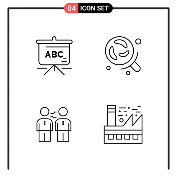 Conjunto Iconos Creativos Universales Simplemente Vector Ilustraciones Para Aplicaciones Web — Vector de stock