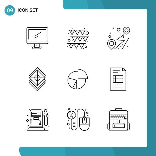 Set Universal Creative Icons Simply Vector Illustrations Web Mobile Apps — Stock Vector