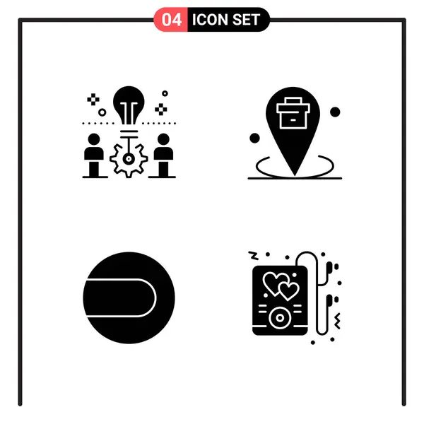 Conjunto Iconos Creativos Universales Simplemente Vector Ilustraciones Para Aplicaciones Web — Vector de stock