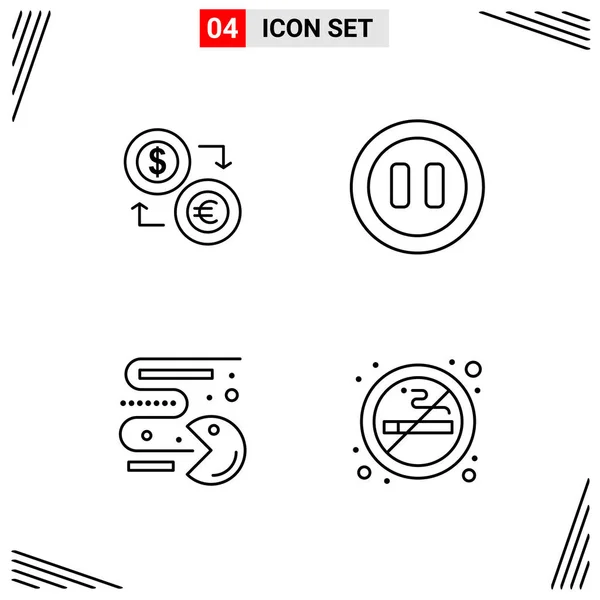 Conjunto Iconos Creativos Universales Simplemente Vector Ilustraciones Para Aplicaciones Web — Vector de stock