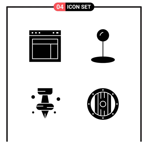 Conjunto Iconos Creativos Universales Simplemente Vector Ilustraciones Para Aplicaciones Web — Archivo Imágenes Vectoriales