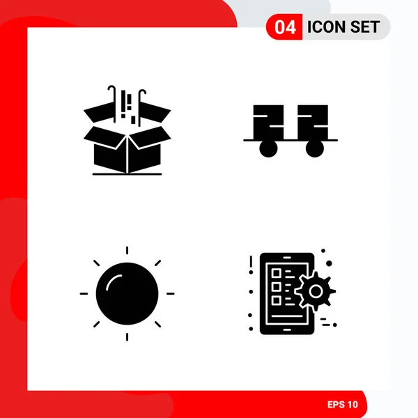 Conjunto Iconos Creativos Universales Simplemente Vector Ilustraciones Para Aplicaciones Web — Vector de stock