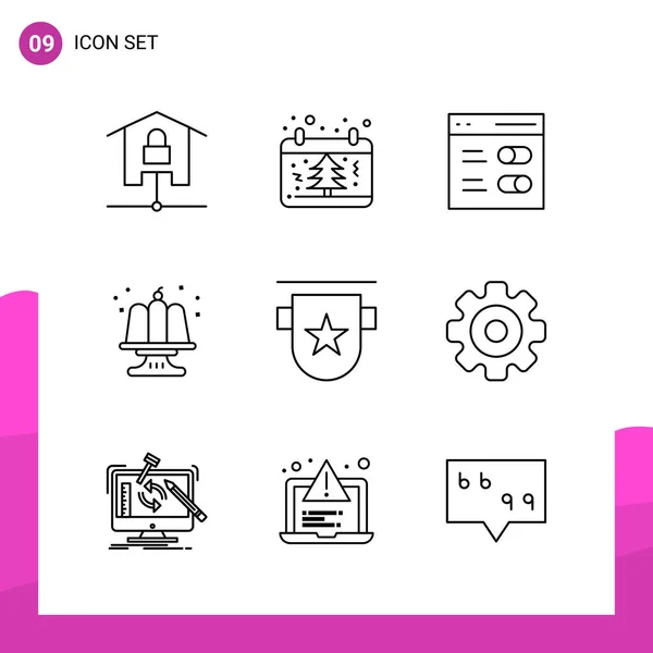 Ilustración Vectorial Los Iconos Línea Seo — Vector de stock