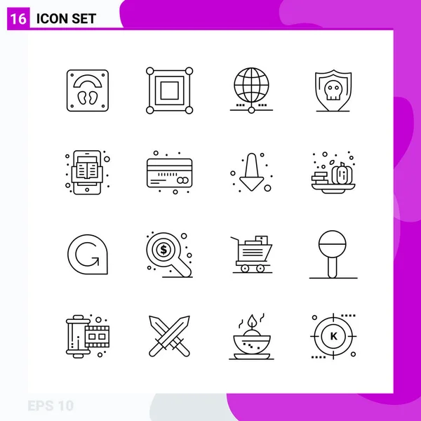 Conjunto Iconos Creativos Universales Simplemente Vector Ilustraciones Para Aplicaciones Web — Vector de stock