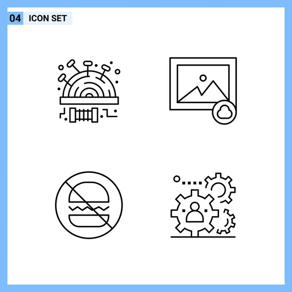 Set Universal Creative Icons Simply Vector Illustrations Web Mobile Apps — Stock Vector