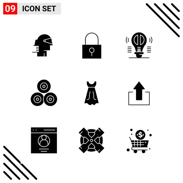 Set Universal Creative Icons Simply Vector Illustrations Web Mobile Apps — Stock Vector