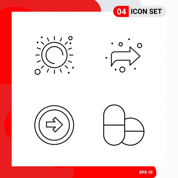 Conjunto Iconos Creativos Universales Simplemente Vector Ilustraciones Para Aplicaciones Web — Vector de stock