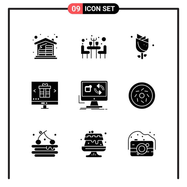 Set Universal Creative Icons Simply Vector Illustrations Web Mobile Apps — Stock Vector