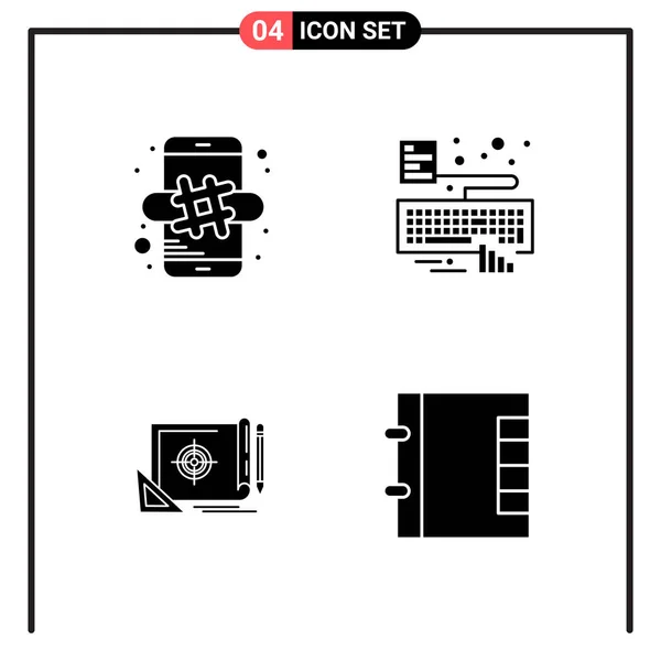 Conjunto Iconos Creativos Universales Simplemente Vector Ilustraciones Para Aplicaciones Web — Vector de stock