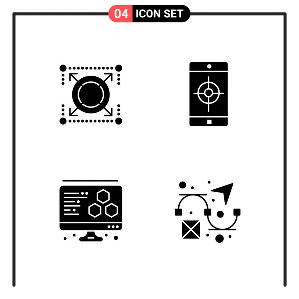 Conjunto Iconos Creativos Universales Simplemente Vector Ilustraciones Para Aplicaciones Web — Archivo Imágenes Vectoriales