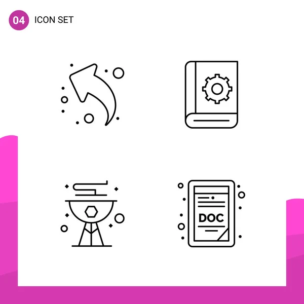 Set Universal Creative Icons Vector Illustration — Stock Vector