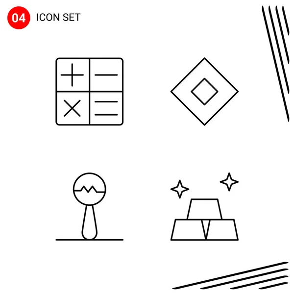 Set Dari Ikon Kreatif Universal Cukup Ilustrasi Vektor Untuk Aplikasi - Stok Vektor